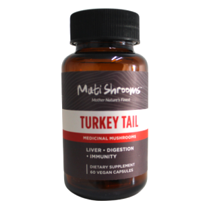 Turkey Tail Medicinal Mushrooms – Liver, Digestion, Immunity (60 caps)